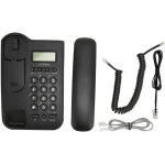 T�l�phone fixe mural avec afficheur minimaliste pour maison, h�tel, bureau - prise us / uk, ligne t�l�phonique ...