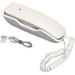 T�l�phone fixe mural mini durable avec fil pour maison h�tel bureau blanc