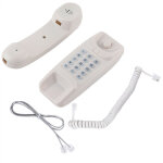 T�l�phone fixe mural sans affichage du num�ro - extension pour h�tel ou maison (blanc)