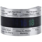 Temp�rature du vin, vin en acier inoxydable thermom�tre lcd bouteille bi�re vins rouges bracelet capteur ...