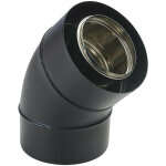 Ten - coude concentrique 470580 bio 45� inox galva d80 / 125mm avec joint viton