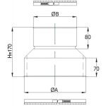 Ten - raccord de d�part foyer insert inox � 200 / 186 117200