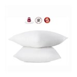 Les tendances - lot de 2 oreillers anti - acariens - 60 x 60 cm - 100% coton traite bio - abeil
