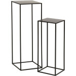 Les tendances - lot de 2 sellettes 30 et 25 cm en mtal - kolsen