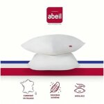 Abeil lot de 2 oreillers douceur - 60 x 60 cm - blanc