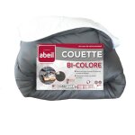 Les tendances - abeil couette bicolore - 140 x 200 cm - blanc et gris