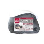 Les tendances - abeil couette bicolore - 200 x 200 cm - blanc et gris