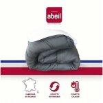 Les tendances - abeil couette bicolore - 200 x 200 cm - blanc et gris