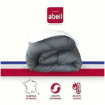 Les tendances - abeil couette bicolore - 240 x 260 cm - blanc et gris