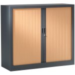 Les tendances - armoire de bureau portes  rideaux 2 tagres