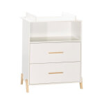 Les tendances - commode � langer sur pieds en bois blanc