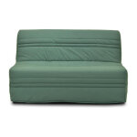 Les tendances - banquette bz - tissu vert - l143 x p97 x h89cm - joe