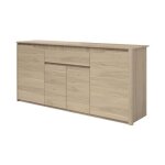 Les tendances - betty buffet bas contemporain decor chene - l 185 cm Les tendances - betty buffet bas contemporain decor chene - l 185 cm