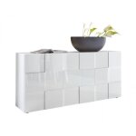 Les tendances - buffet 3 portes - blanc laque brillant - l181xp42xh84 cm - milano