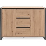 Les tendances - calicosy - buffet industriel 2 portes 3 tiroirs l120 cm - denver