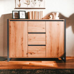 Les tendances - calicosy - buffet industriel 2 portes 3 tiroirs l120 cm - denver