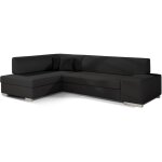 Les tendances - canapé convertible angle gauche simili cuir noir polky 272cm Les tendances - canapé convertible angle gauche simili cuir noir polky 272cm