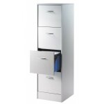Classeur 4 tiroirs pour 100 dossiers suspendus l 41, 4 h 140, 4 p 44 cm - coloris: aluminium