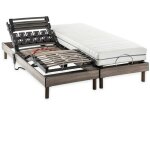 Les tendances - ensemble matelas + sommier relaxation lectrique ergo 2 dreamzone - 2x80x200 cm - ressorts ...