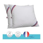 Les tendances - lot de 2 oreillers tentation - 60 x 60 cm - garnissage 100% polyester fibre creuse silicon�e ...