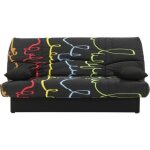 Les tendances - dream banquette clic clac 3 places - motif graffiti - slyle contemporain - l 190 x p92 ...