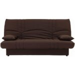 Les tendances - dream banquette clic clac 3 places - tissu chocolat - slyle contemporain - l 190 x p ...