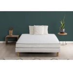 Les tendances - ensemble matelas mousse memoire de forme + sommier 140 x 190 - confort ferme - epaisseur ...