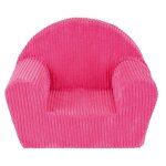 Les tendances - fauteuil club velours côtelé rose Les tendances - fauteuil club velours côtelé rose
