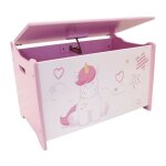 Les tendances - fun house licorne coffre a jouets en bois pour enfant