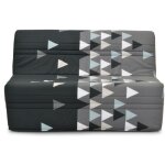 Les tendances - gruhier banquette bz - tissu gris et noir - l143 x p97 x h89cm - joe