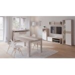 Les tendances - gulada ensemble meuble tele - buffet - table a manger - contemporain - blanc et decor ...