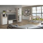 Les tendances - gulada ensemble meuble tele - buffet - table a manger - contemporain - blanc et decor ...