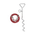 Kerbl laisse dattache avec ancrage spirale pour chien Kerbl laisse dattache avec ancrage spirale pour chien