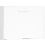 Les tendances - lit escamotable horizontal 140x190 optima - coffrage blanc - fa�ade blanche
