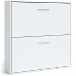 Les tendances - lit escamotable superpos blanc satin 2 couchages 90x190 spaky