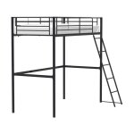 Les tendances - lit mezzanine 90 x 190 cm en metal - noir - sommier inclus - eliot Les tendances - lit mezzanine 90 x 190 cm en metal - noir - sommier inclus - eliot
