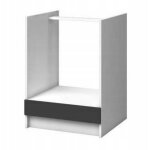 Les tendances - meuble de cuisine - 60x60x82 cm - blanc et graphite - design moderne - gain de place