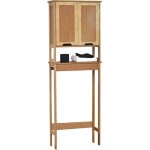 Tendance - meuble dessus wc bambou 2 portes mah