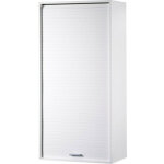 Les tendances ? meuble de rangement � rideau large blanc ? dimensions l 60 x h 124 x p 35 cm ? 1 rideau ...