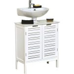 Tendance - meuble sous lavabo en mdf avec 2 portes, 1 tagre intrieure, style miami
