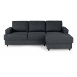 Les tendances - paul canape dangle droit 4 places - tissu gris anthracite - contemporain - l 215 x p ...