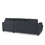 Les tendances - paul canape dangle droit 4 places - tissu gris anthracite - contemporain - l 215 x p ...