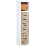 Meuble reserve et derouleur papier wc 1 porte 1 etagere interieure - stockholm tendance