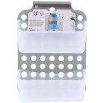Tendance - serviteur pp pour paroi de douche + 2 paniers - gris transparent