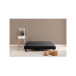 Les tendances - sommier tapissier a lattes 160 x 200 - bois massif noir + pieds - finlandek rakenne Les tendances - sommier tapissier a lattes 160 x 200 - bois massif noir + pieds - finlandek rakenne