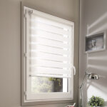 Les tendances - store enrouleur jour nuit basique sans percer h160cm - blanc - l46 x h160cm