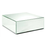 Les tendances - table basse carre miroir argent 80cm