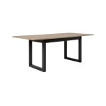 Les tendances - table a manger extensible 160 - 200 cm - decor chene sonoma et anthracite - denver