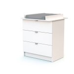 Les tendances - webaby commode  langer 3 tiroirs panda en bois alba