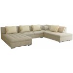 Tendencio - canap d'angle convertible et panoramique en u otis angle droit beige